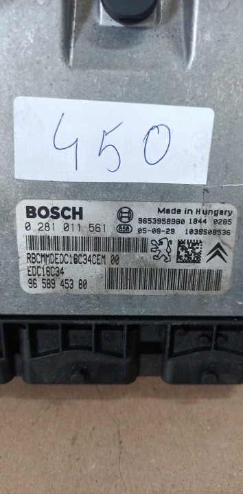 Ком'ютер блок управління двигуна CITROEN C5 1.6 HDI 9658945380 0281011561